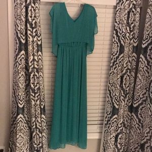 Teal Bohemian maxi dress